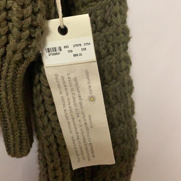 NWT HAPPY NATURE KNITTED CROPPED GREEN SWEATER SIZE L - Picture 5 of 6